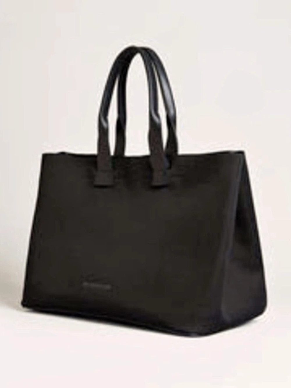 Troubadour Featherweight Tote black includes canvas shopping bag